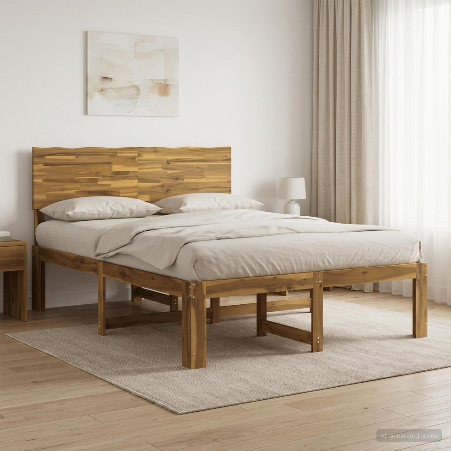 Tweepersoonsbed met hoofdeinde ROSTOCK Wit 120 x 190 cm