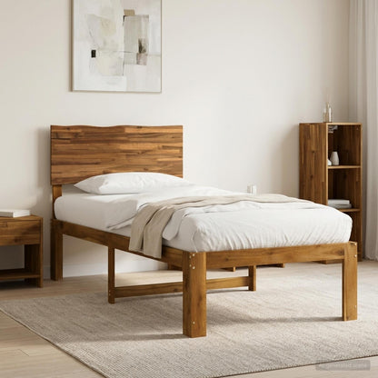 Eenpersoonsbed met hoofdbord ROSTOCK Naturel 80 x 200 cm