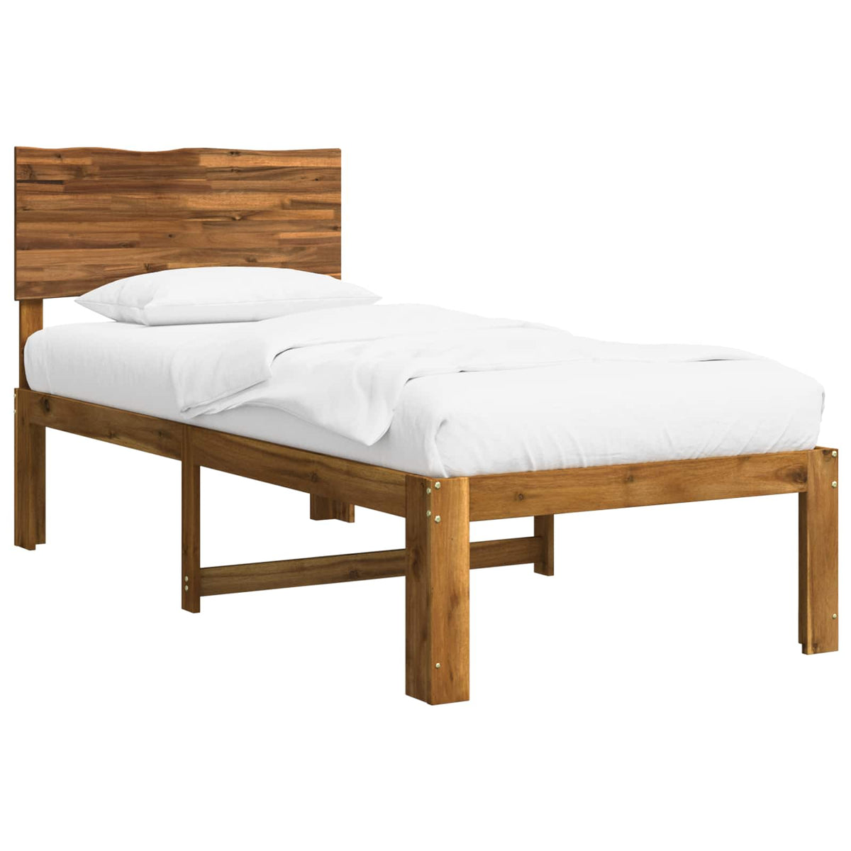 Eenpersoonsbed met hoofdbord ROSTOCK Naturel 80 x 200 cm