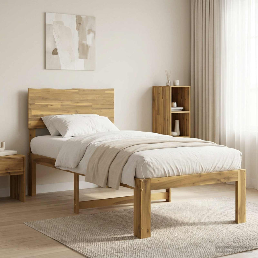 Eenpersoonsbed met hoofdbord ROSTOCK Wit 80 x 200 cm