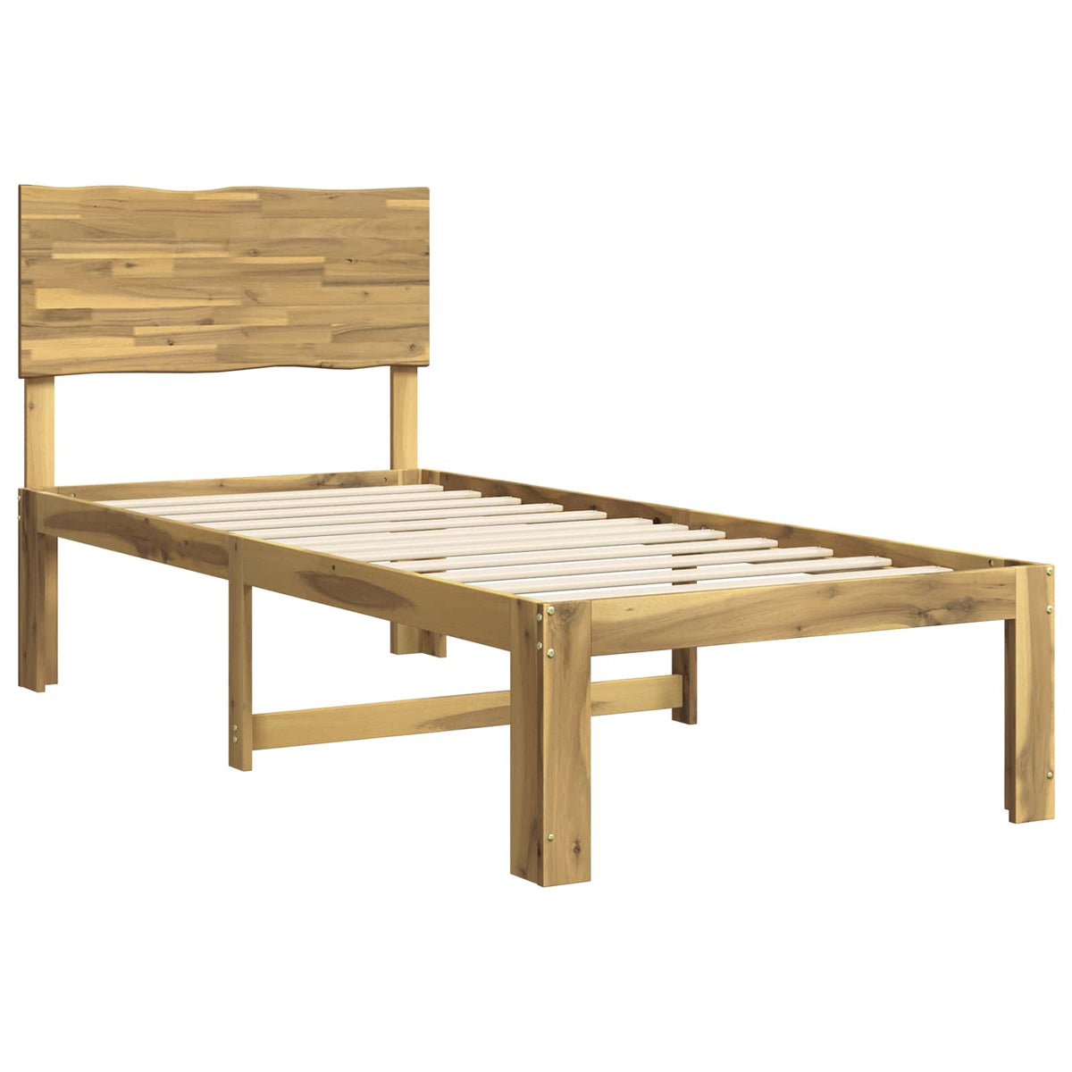 Eenpersoonsbed met hoofdbord ROSTOCK Wit 80 x 200 cm