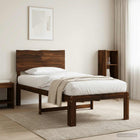 Bed 90 x 200 cm massief acaciahout donkerbruin