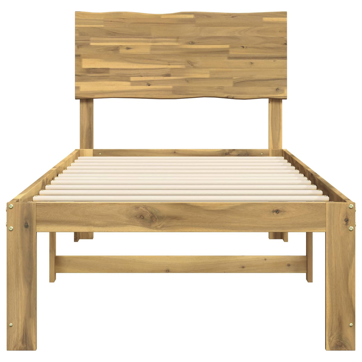 Eenpersoonsbed met hoofdbord ROSTOCK Wit 90 x 200 cm