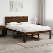 Tweepersoonsbed 120x200 cm massief acaciahout donkerbruin