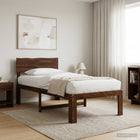 Bed 75x190 cm massief acaciahout donkerbruin
