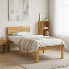 Eenpersoonsbed met hoofdbord ROSTOCK Wit 90 x 190 cm