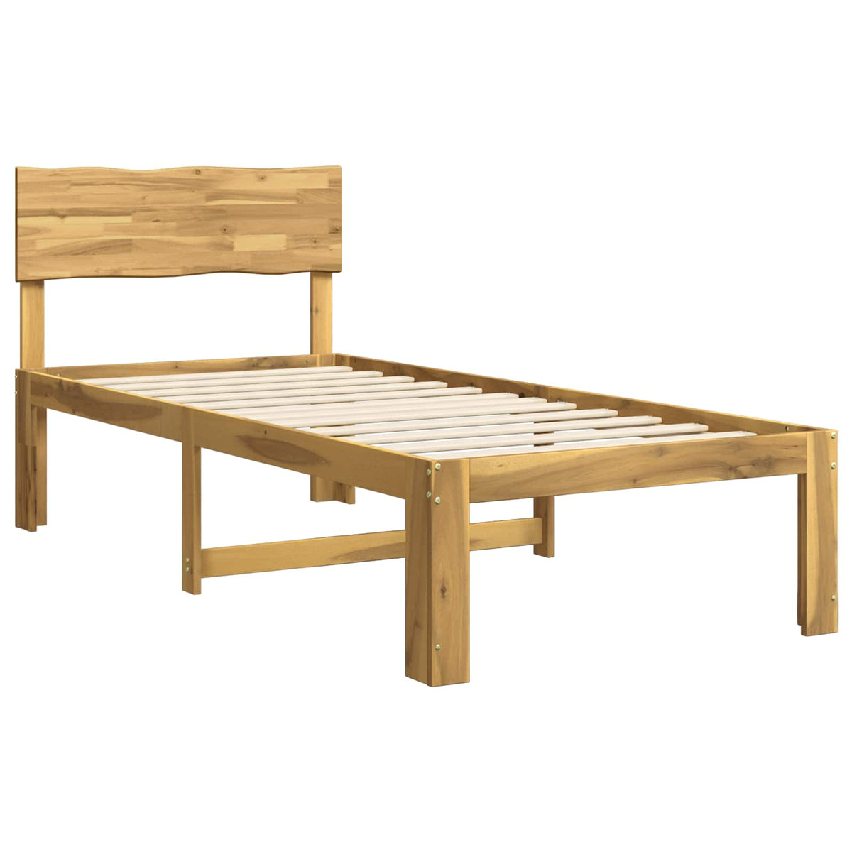 Eenpersoonsbed met hoofdbord ROSTOCK Wit 90 x 190 cm