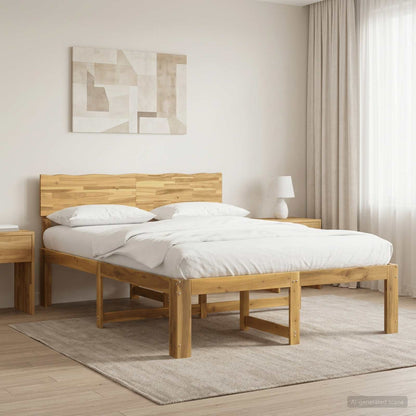 Tweepersoonsbed met hoofdeinde ROSTOCK Wit 135 x 190 cm