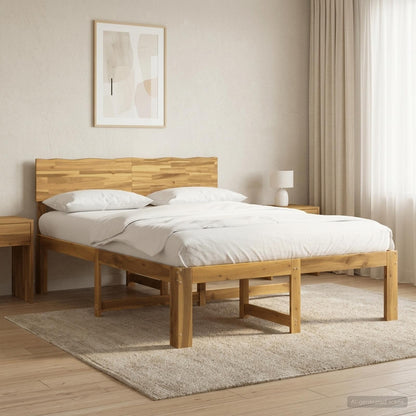 Tweepersoonsbed met hoofdeinde ROSTOCK Wit 140 x 190 cm