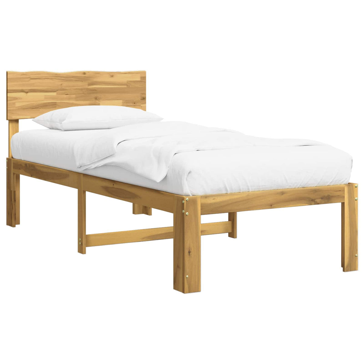 Eenpersoonsbed met hoofdbord ROSTOCK Wit 80 x 200 cm