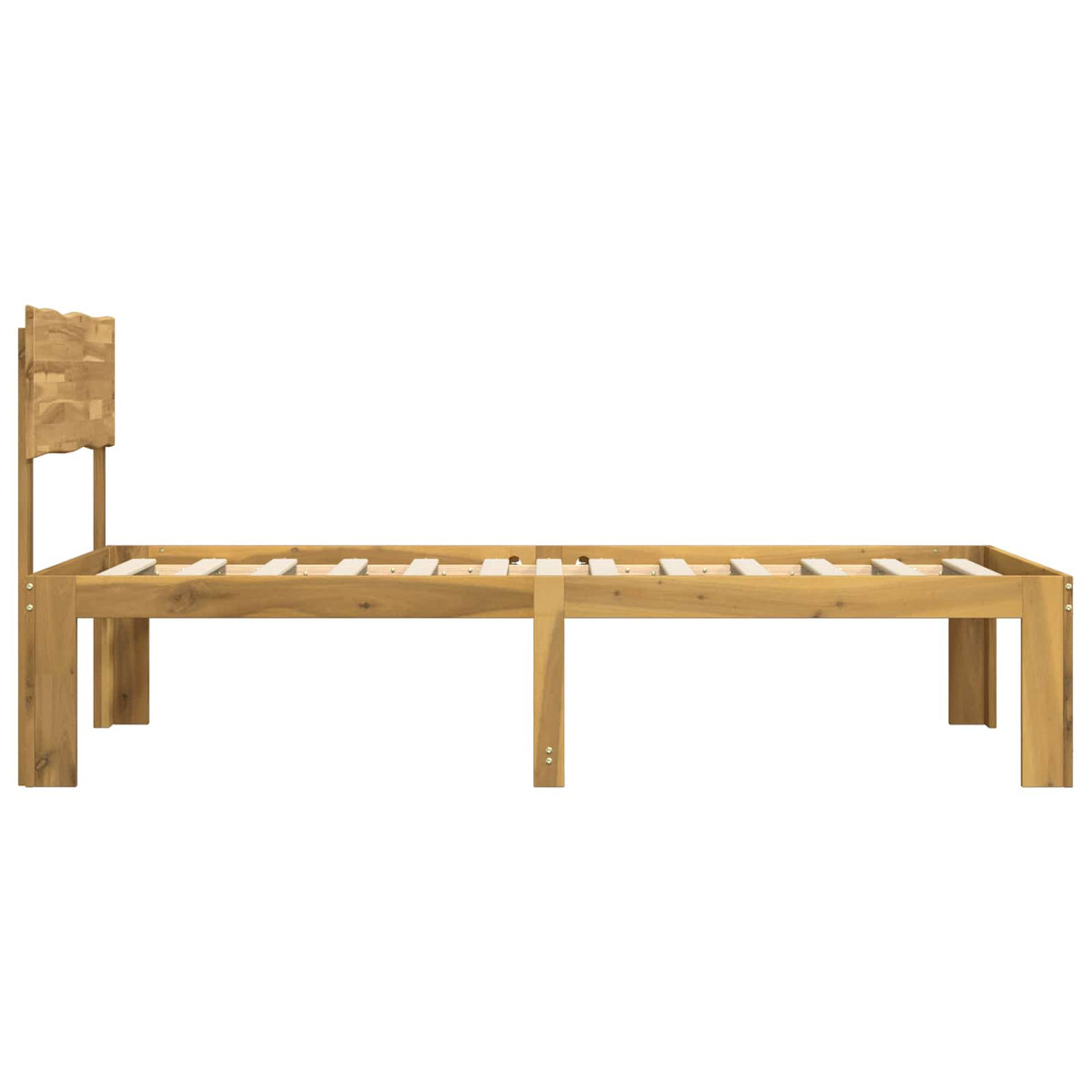 Eenpersoonsbed met hoofdbord ROSTOCK Wit 80 x 200 cm