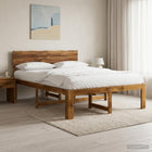 Tweepersoonsbed massief acaciahout 140x200 cm naturel