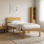 Eenpersoonsbed met hoofdbord ROSTOCK Wit 75 x 190 cm