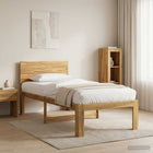 Eenpersoonsbed met hoofdbord ROSTOCK Wit 90 x 190 cm
