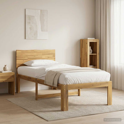 Eenpersoonsbed met hoofdbord ROSTOCK Wit 90 x 190 cm