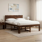 Tweepersoonsbed 120x190 cm massief acaciahout donkerbruin