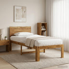 Eenpersoonsbed massief acaciahout 80x200 cm naturel