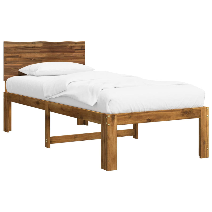 Eenpersoonsbed met hoofdbord ROSTOCK Naturel 80 x 200 cm