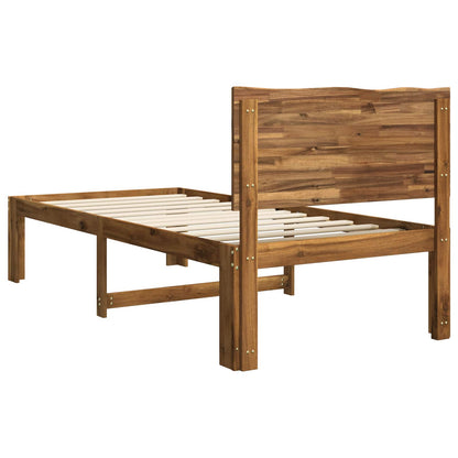 Eenpersoonsbed met hoofdbord ROSTOCK Naturel 80 x 200 cm