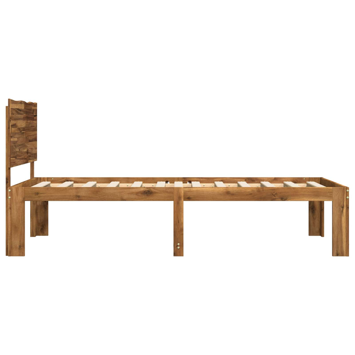 Eenpersoonsbed met hoofdbord ROSTOCK Naturel 80 x 200 cm