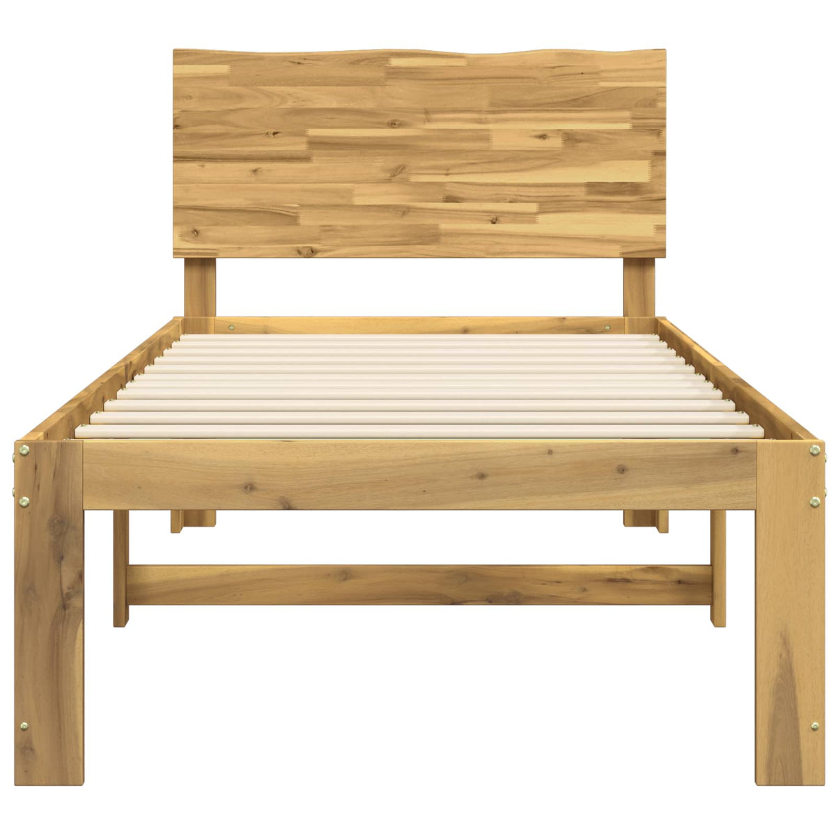 Eenpersoonsbed met hoofdbord ROSTOCK Wit 90 x 200 cm