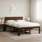 Massief houten bed 120x200 cm donkerbruin acaciahout