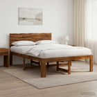 Tweepersoonsbed 120x200 cm acaciahout naturel hoofdeinde