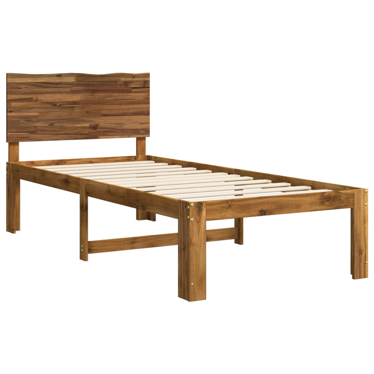 Eenpersoonsbed met hoofdbord ROSTOCK Naturel 75 x 190 cm