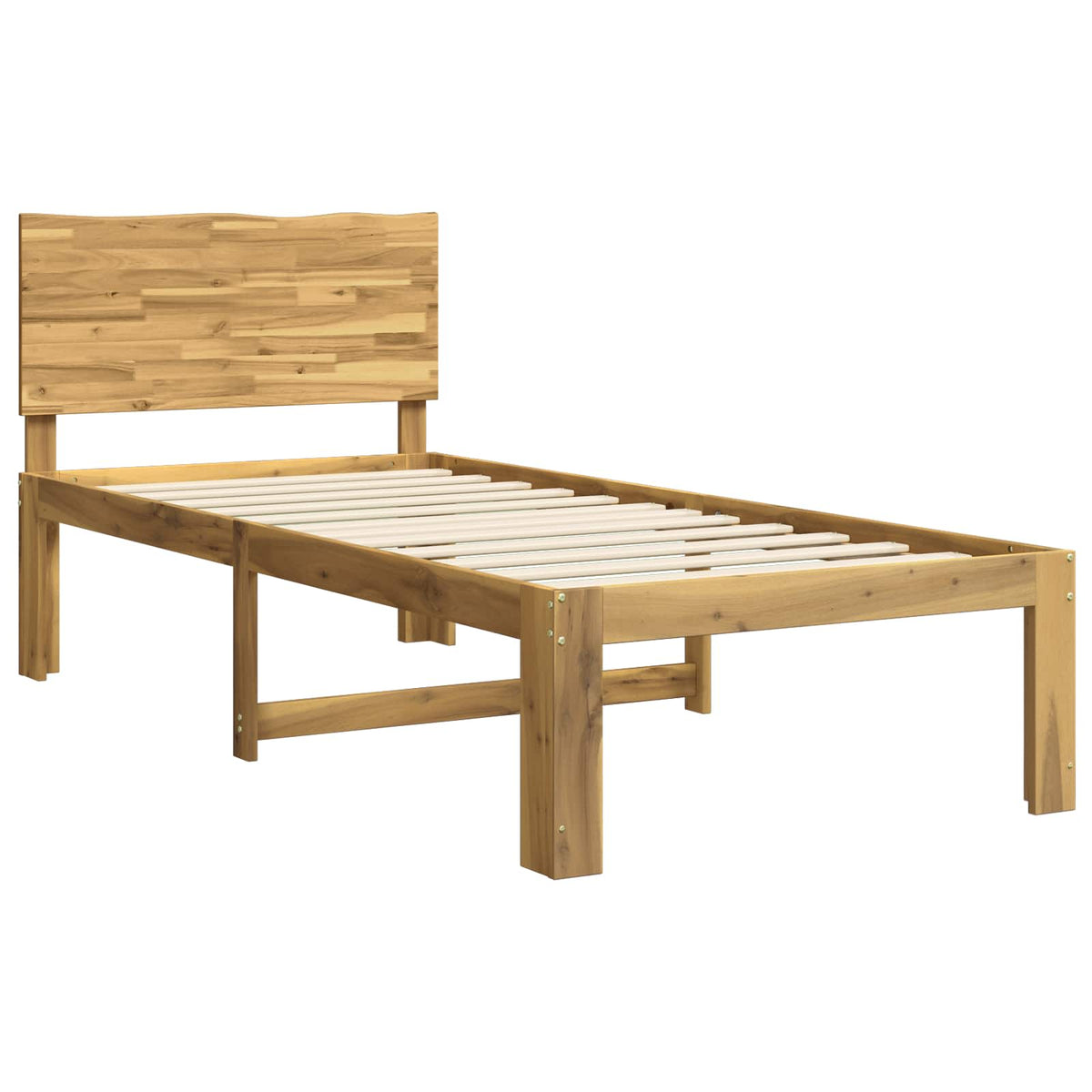 Eenpersoonsbed met hoofdbord ROSTOCK Wit 75 x 190 cm
