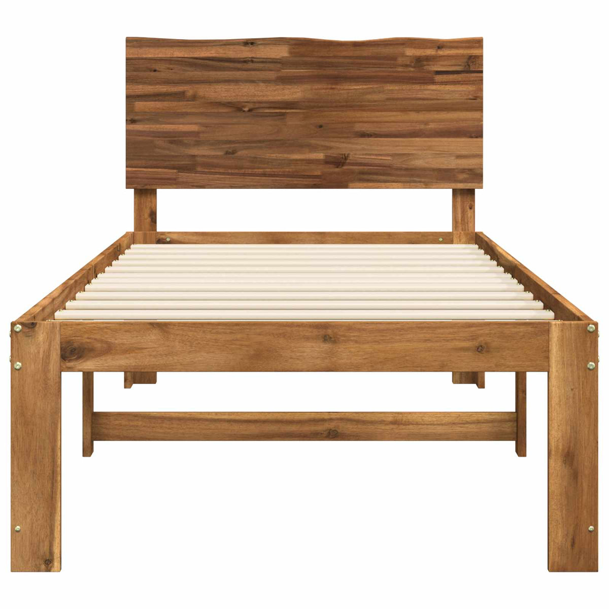 Eenpersoonsbed met hoofdbord ROSTOCK Naturel 90 x 190 cm