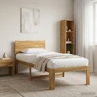 Eenpersoonsbed met hoofdbord ROSTOCK Wit 90 x 190 cm