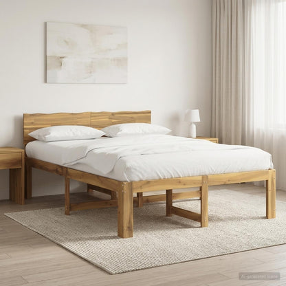 Tweepersoonsbed met hoofdeinde ROSTOCK Wit 135 x 190 cm
