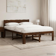 Bed 140x190 cm massief acaciahout donkerbruin