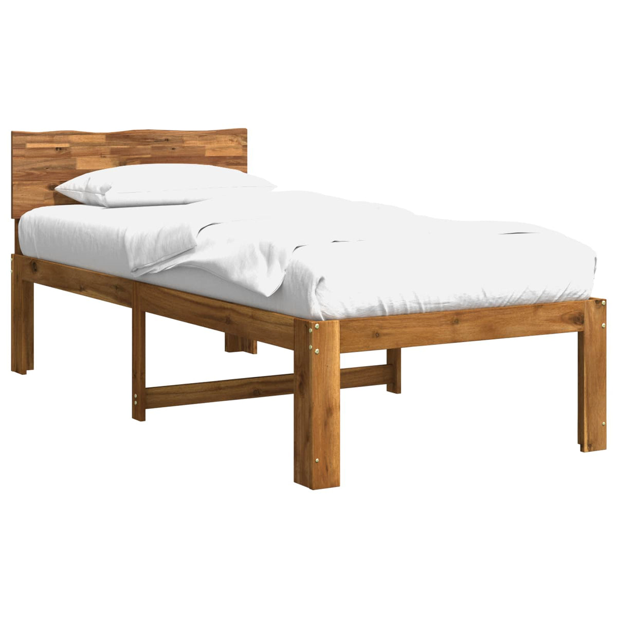 Eenpersoonsbed met hoofdbord ROSTOCK Naturel 80 x 200 cm
