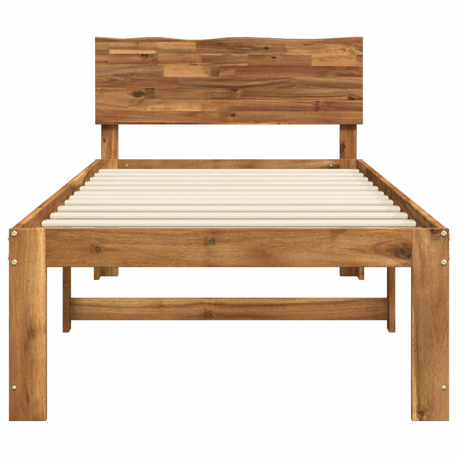 Eenpersoonsbed met hoofdbord ROSTOCK Naturel 80 x 200 cm