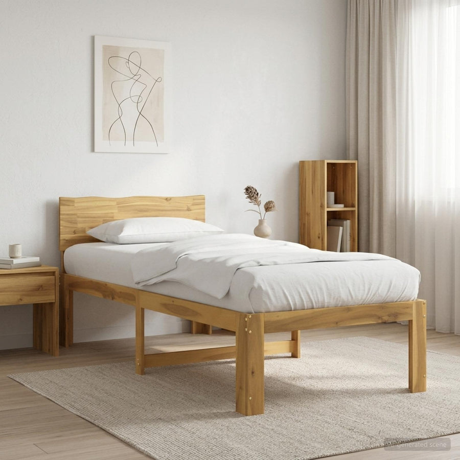 Eenpersoonsbed met hoofdbord ROSTOCK Wit 80 x 200 cm