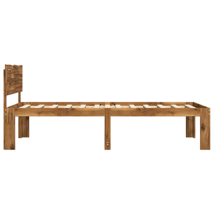 Eenpersoonsbed met hoofdbord ROSTOCK Naturel 90 x 200 cm