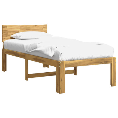 Eenpersoonsbed met hoofdbord ROSTOCK Wit 90 x 200 cm