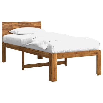 Eenpersoonsbed met hoofdbord ROSTOCK Naturel 100 x 200 cm