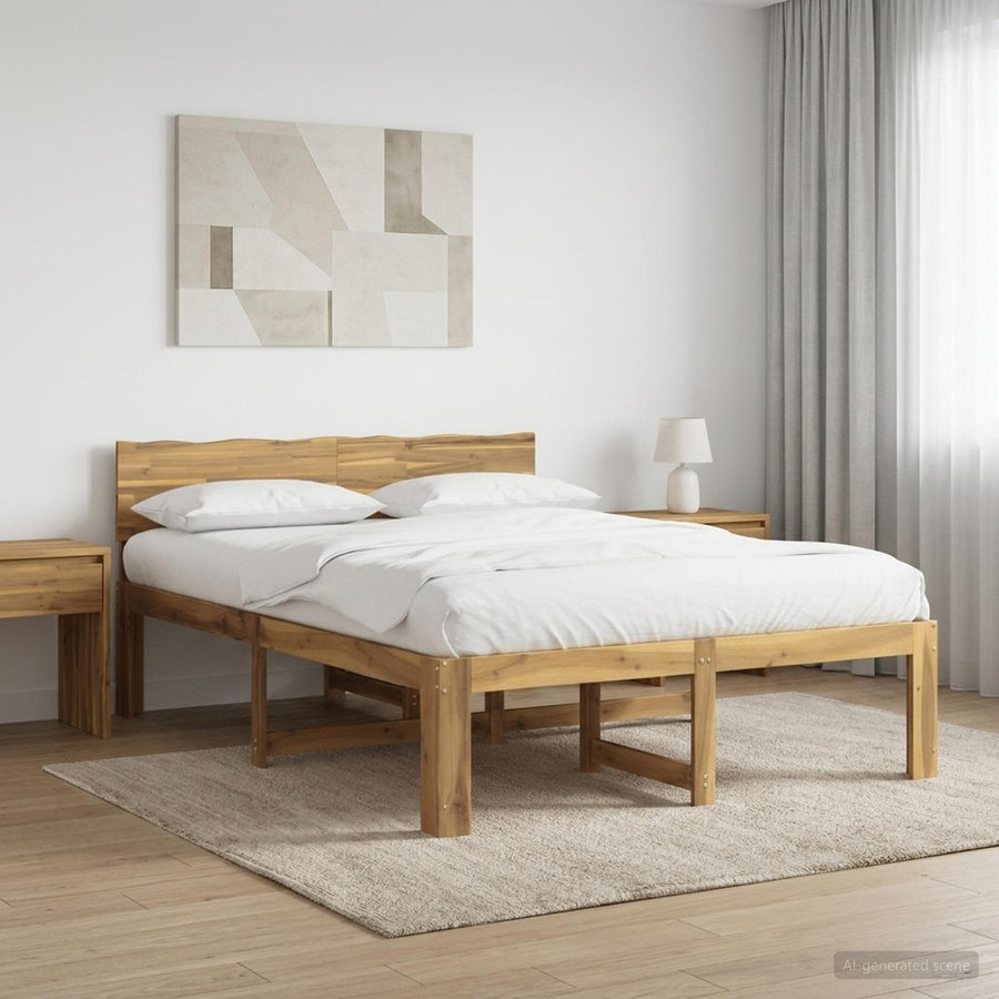 Tweepersoonsbed met hoofdeinde ROSTOCK Wit 120 x 200 cm