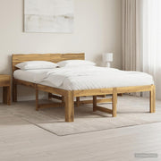 Bed 140x200 cm massief acaciahout wit