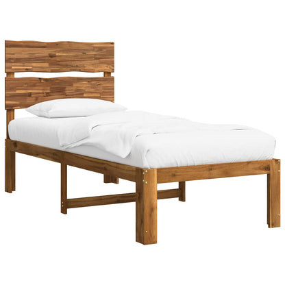 Eenpersoonsbed met hoofdbord ROSTOCK Naturel 75 x 190 cm