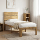 Eenpersoonsbed met hoofdbord ROSTOCK Wit 90 x 190 cm