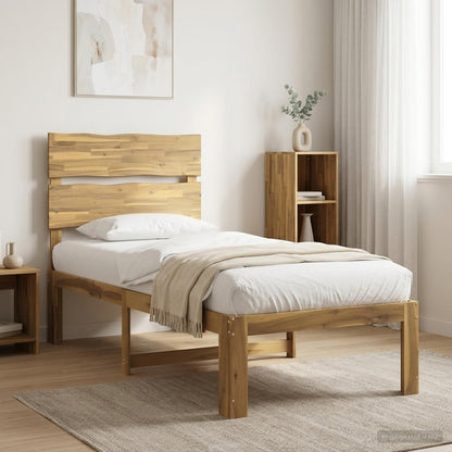 Eenpersoonsbed met hoofdbord ROSTOCK Wit 90 x 190 cm