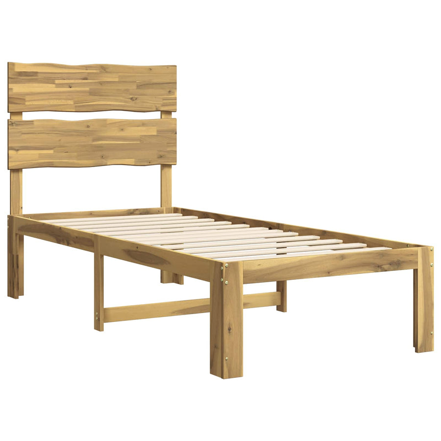 Eenpersoonsbed met hoofdbord ROSTOCK Wit 90 x 190 cm