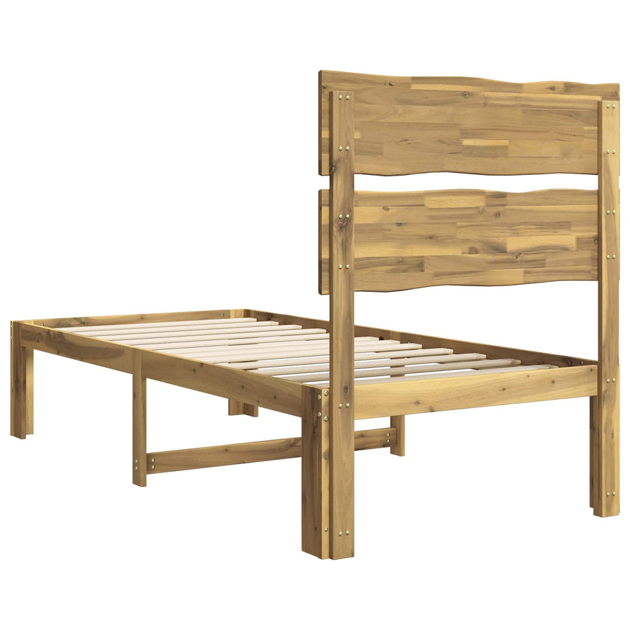Eenpersoonsbed met hoofdbord ROSTOCK Wit 90 x 190 cm