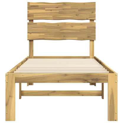 Eenpersoonsbed met hoofdbord ROSTOCK Wit 90 x 190 cm