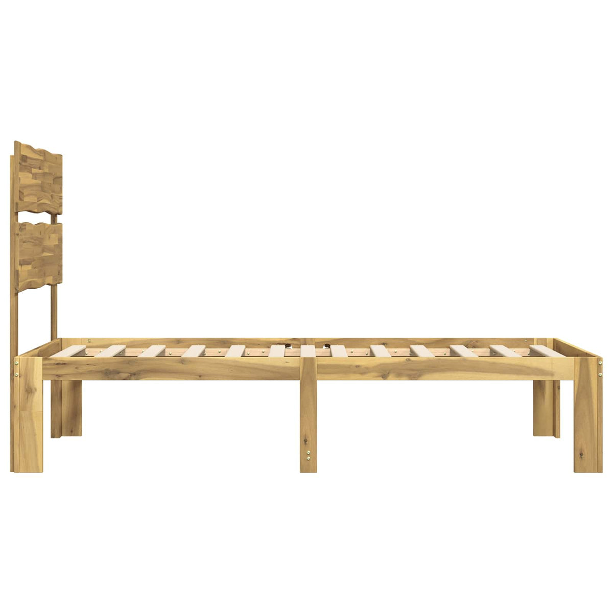 Eenpersoonsbed met hoofdbord ROSTOCK Wit 90 x 190 cm