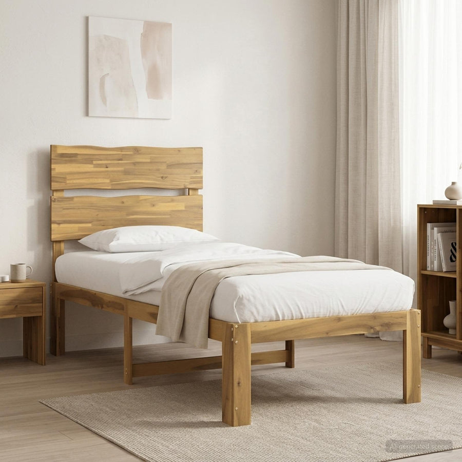 Eenpersoonsbed met hoofdbord ROSTOCK Wit 80 x 200 cm