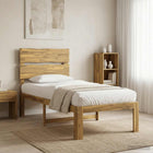 Eenpersoonsbed met hoofdbord ROSTOCK Wit 90 x 200 cm